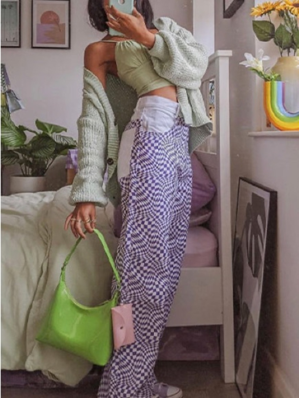 LISA SAYS GAH! Robyn Purple Check Jeans